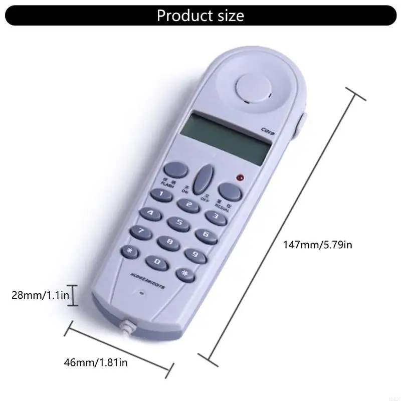 C019 Simple Operations Corded Telephone, Wall Mount Option Phone K92C