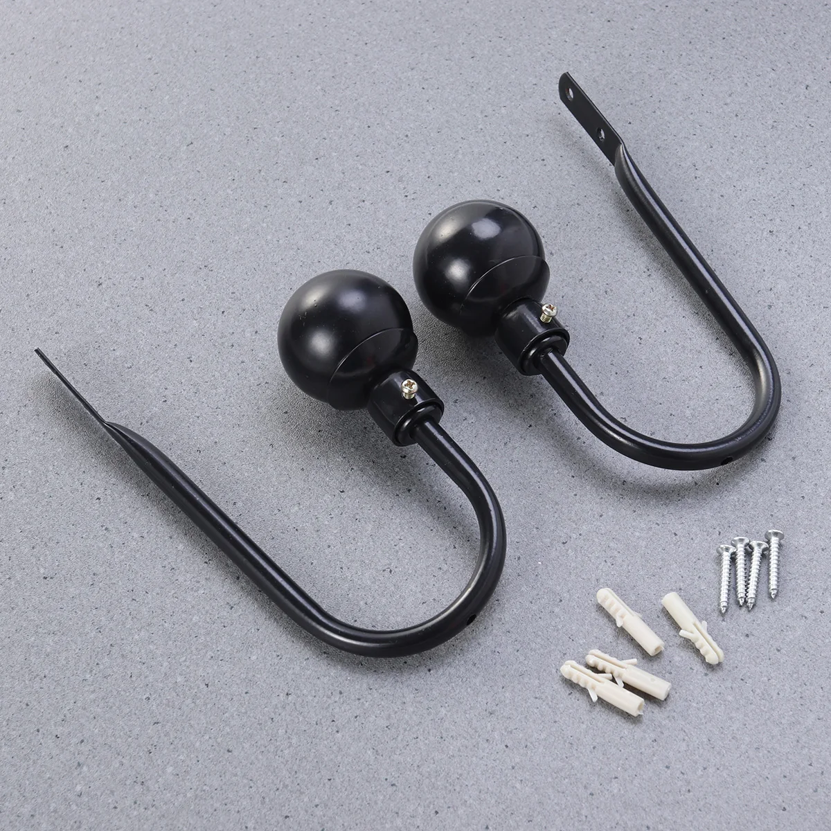 

Decorative Hooks Crystal Holdbacks Curtain Wall Mounted Multipurpose Hanger Black
