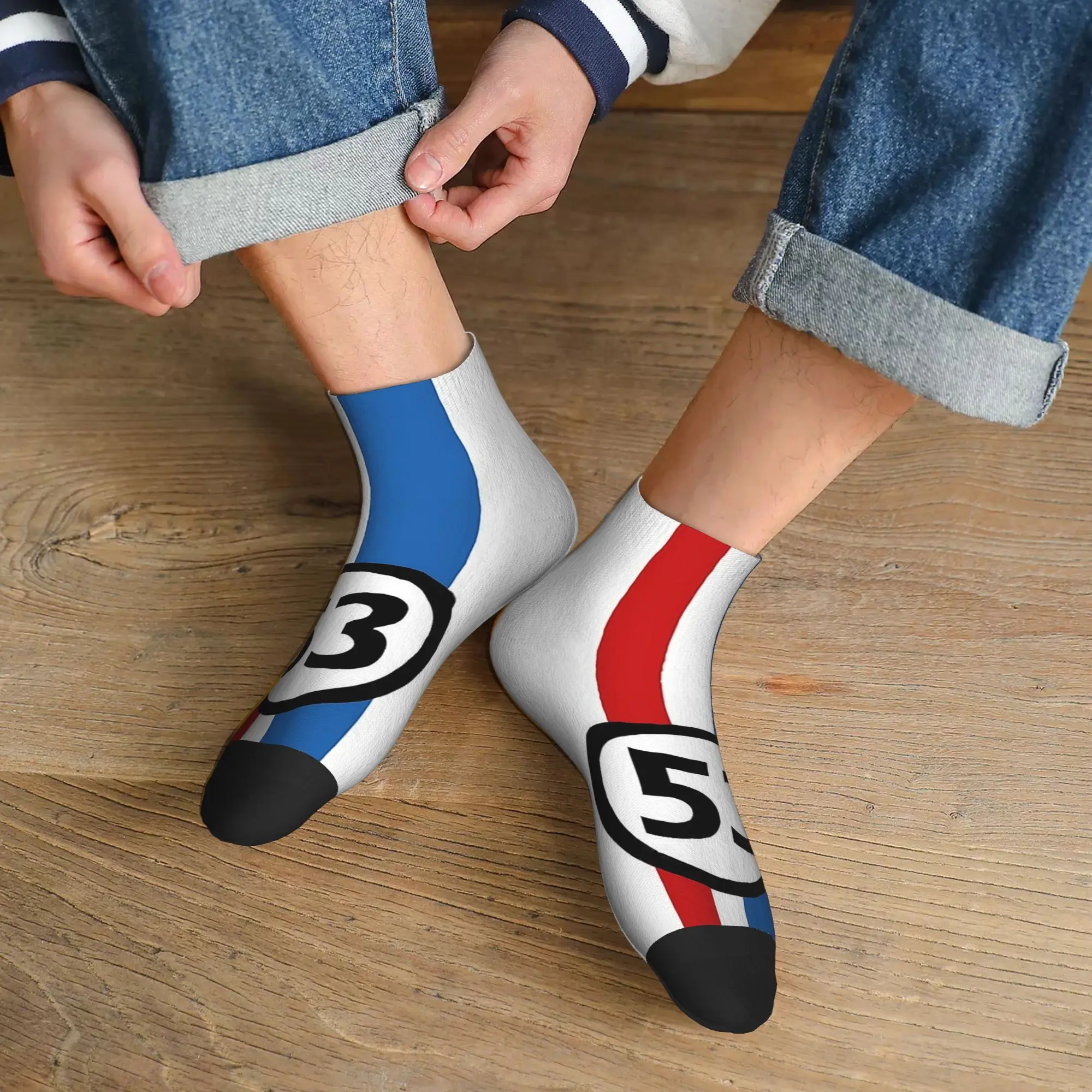 

Всесезонные носки Herbie Number 53, Harajuku, высококачественные спортивные носки средней длины, мягкие повседневные чулки для мужчин и женщин, подарки