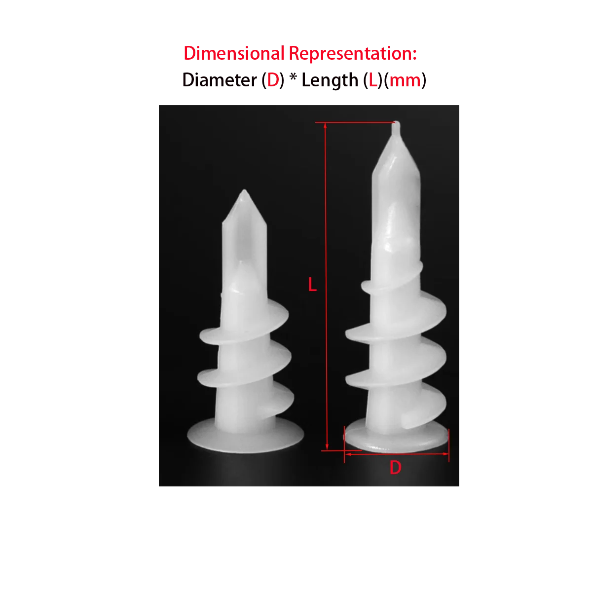 

Nylon Gypsum Board Expansion Screw/Aircraft Pipe Screw In Plastic Pipe Wall Plug Self Tapping Screw