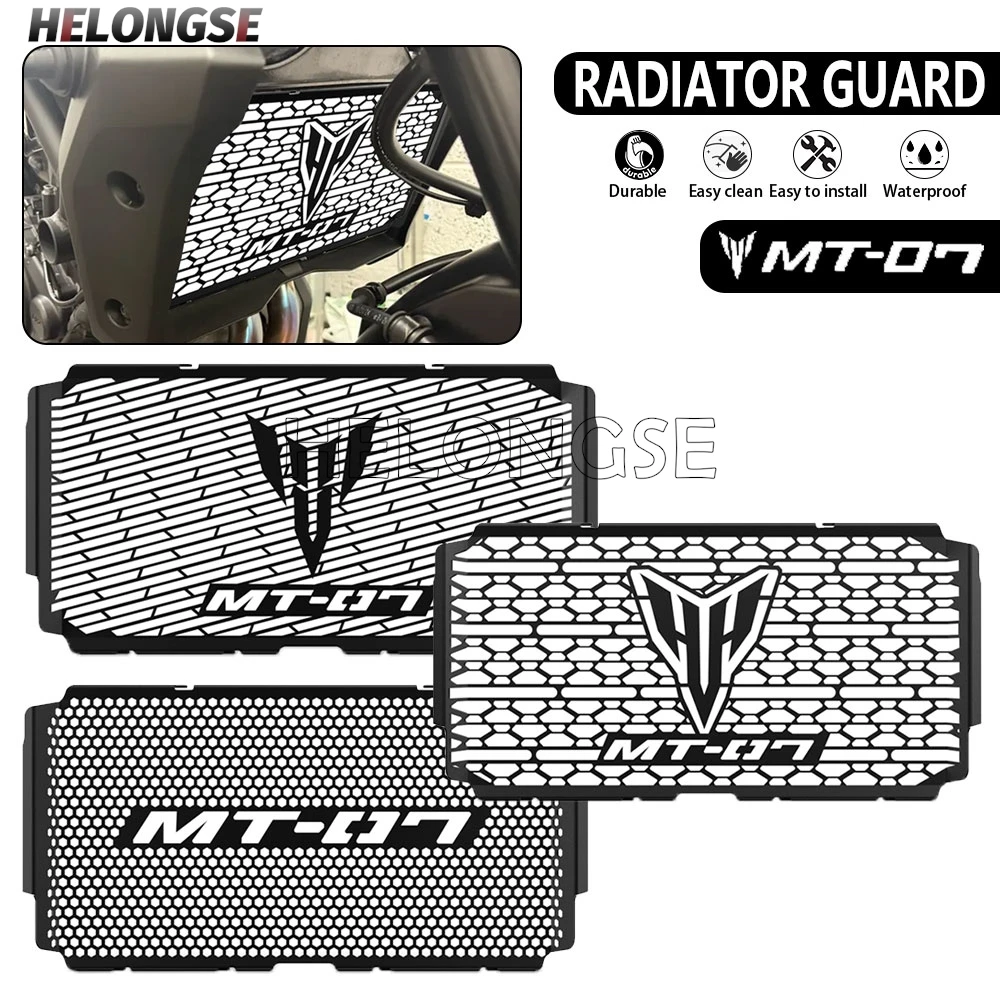 

For YAMAHA MT-07 MT FZ 07 2013-2020 2020 2021 2022 2023 2024 Motorcycle Radiator Grille Cover Guard Protection 2025 MT07 Y-AMT