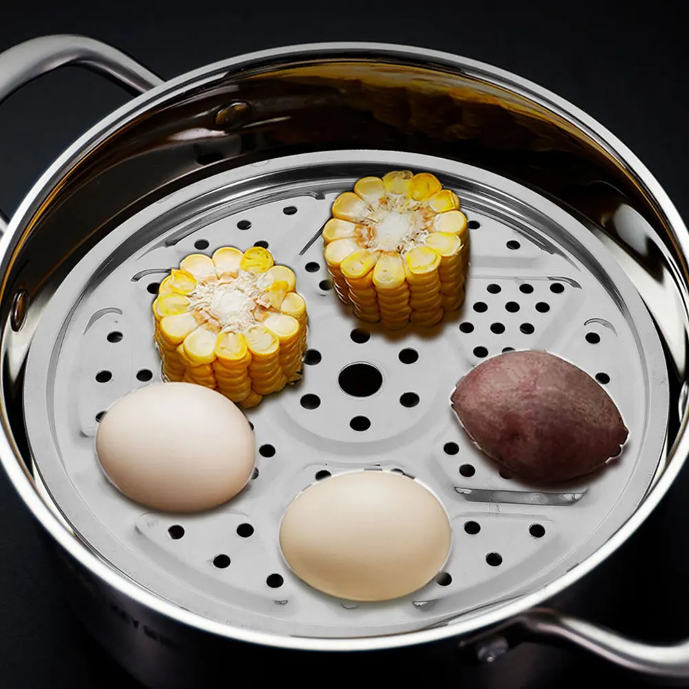 

4Pcs Multi-Hole Stainless Steel Steamer Plates for Pot Steaming Tray Heat-Resistant Cooling Tray for Canning and Cooking