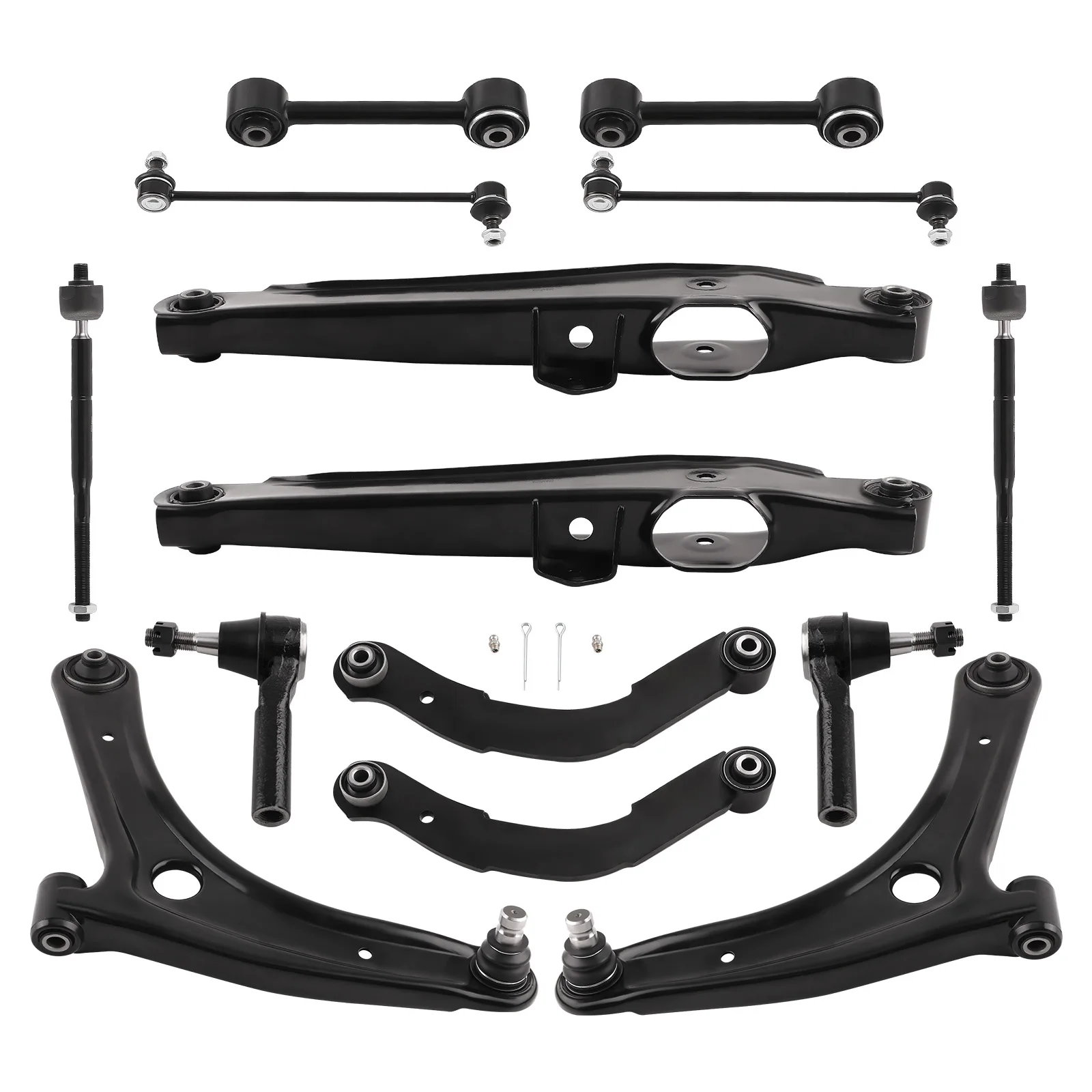 14x Rear Upper Lower Lateral Toe Arms Front Control Arm for Jeep Compass Patriot K620065 K641281 K641226