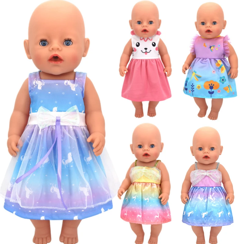 Doll Clothes for 17-18inch Dolls Dress 43cm Baby Girl Clothes New Baby Born Doll Accessories Nendoroid Clothes Festival Gifts