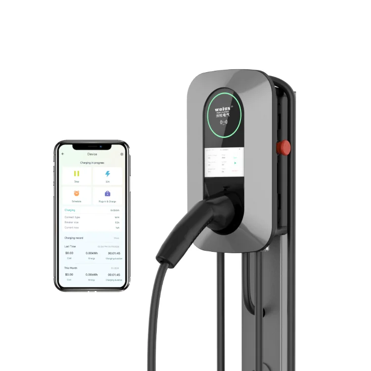 4.3-Inch 11KW Wall-Mounted EV Charger Fast Charging Station with 32A Wall Box RFID Wi-Fi Bluetooth-11KW Output Power Solution