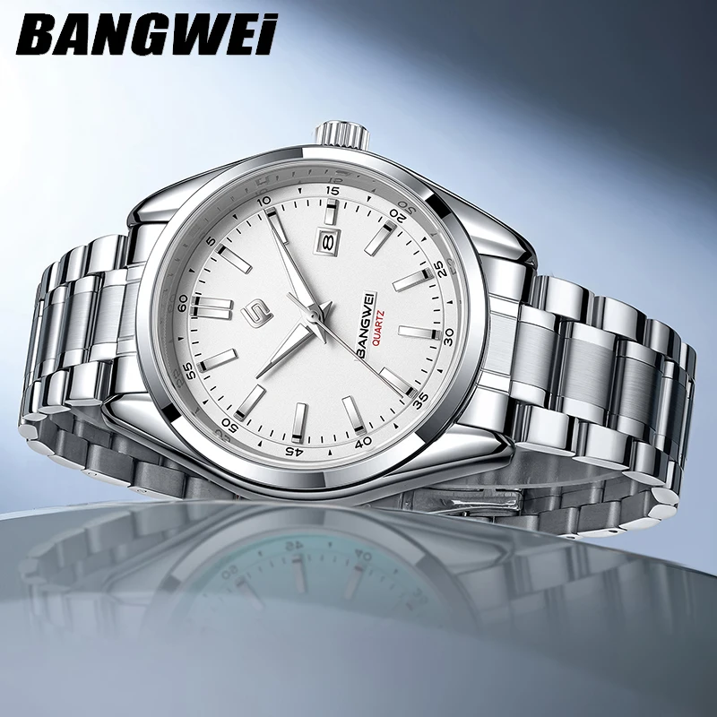 

BANGWEI 2025 новые часы мужские LIGE брендовые роскошные мужские часы модные повседневные 30 м водонепроницаемые светящиеся кварцевые наручные часы Reloj