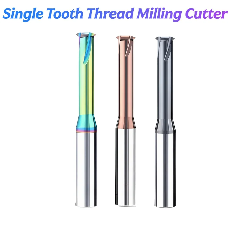 1PCS CNC Machine Solid Carbide Single/Three/Thread Tooth Thread Milling M1 M2 M3 M4 M5 M6 M8 M10 M12 M14 M16 M18-M24