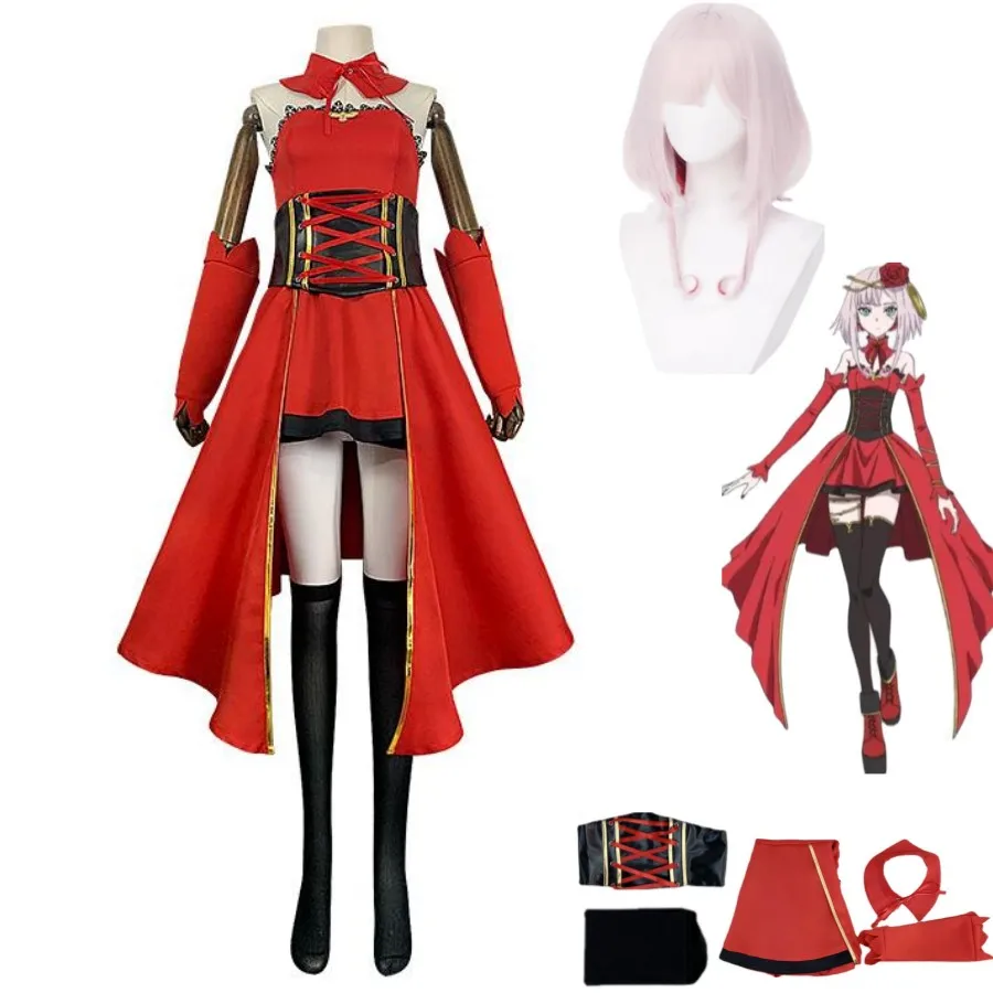 Anime Takt Op.Destiny Unmei Cosplay Costume Cosette Wig Camisole Evening Dress Princess Skirt Woman Sexy Halloween Party Suit