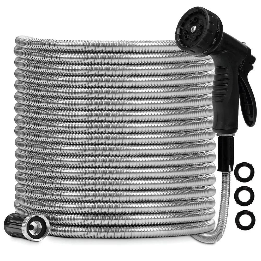 

Шланг садовый 50 футов, не расширяющийся, с 10 функциональными насадками, гибкий, усиленный, устойчивый к перегибам, для использования на улице