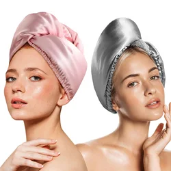 Microfiber Hair Towel Wrap Turban Hair Drying Cap Soft Ultra Absorbent Twist Wrap Shower Cap for Long Curly Thick Wet Hair