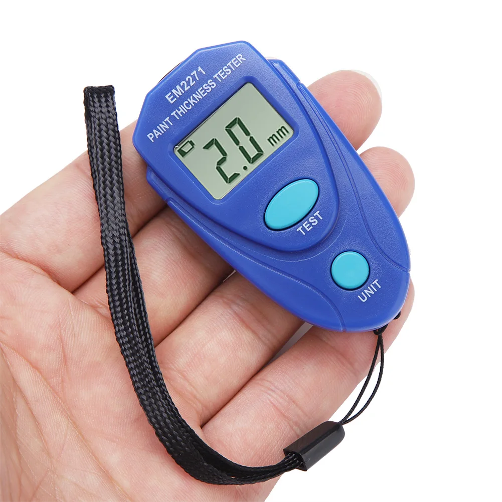 EM2271 Digital Paint Thickness Tester For Iron Base Magnetic Zinc, With LCD & Auto-Calibration, Quick Car Check