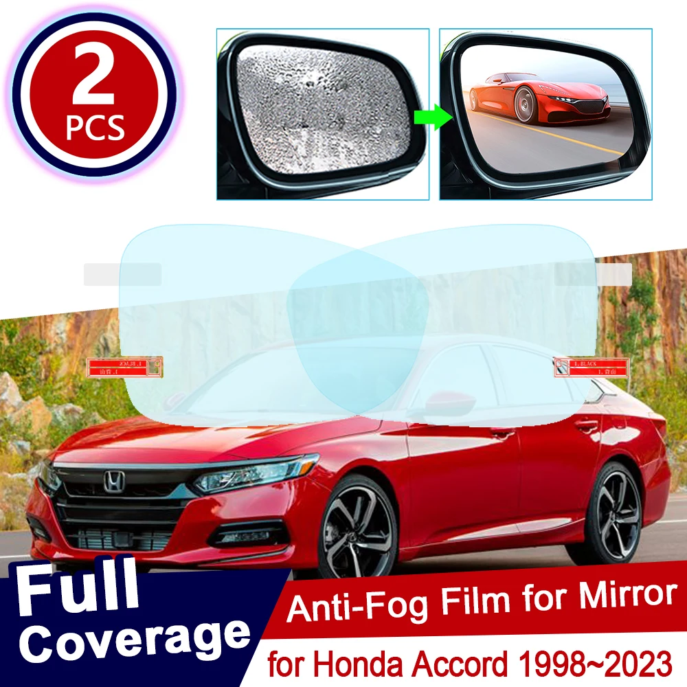 2x for Honda Accord 1998~2023 Cover Rearview Mirror Protective Film Anti Dazzle Waterproof Rainproof Fog Car Sticker Accessories