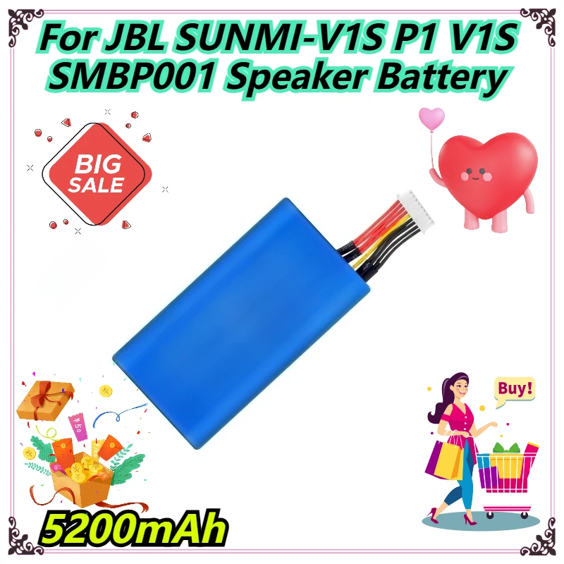 

5200mAh For JBL SUNMI-V1S P1 V1S SMBP001 Speaker Battery