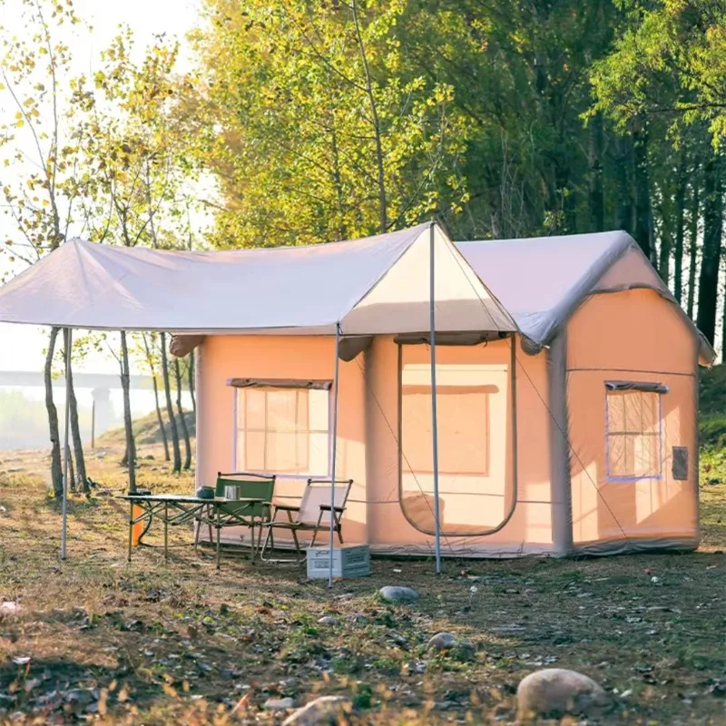 #￥Wholesale Inflatable Air Tent Waterproof 4 Season Camping House Tent Custom Automatic Tent With Canopy