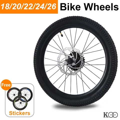 Bicycle Wheel Sets Mountain Bike 18/20/22/24/26 Inch Front/Rear Wheel Complete V/Disc Wheel For Single /7 Speed Wheel Parts