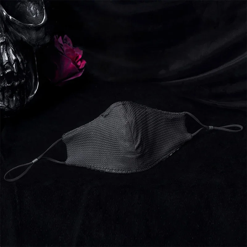 PUNK RAVE Men Women Gothic Gorgeous Royal Style Mask Inner Side Use Soft Mesh Knitted Club Accessories Adult Mouth Covering