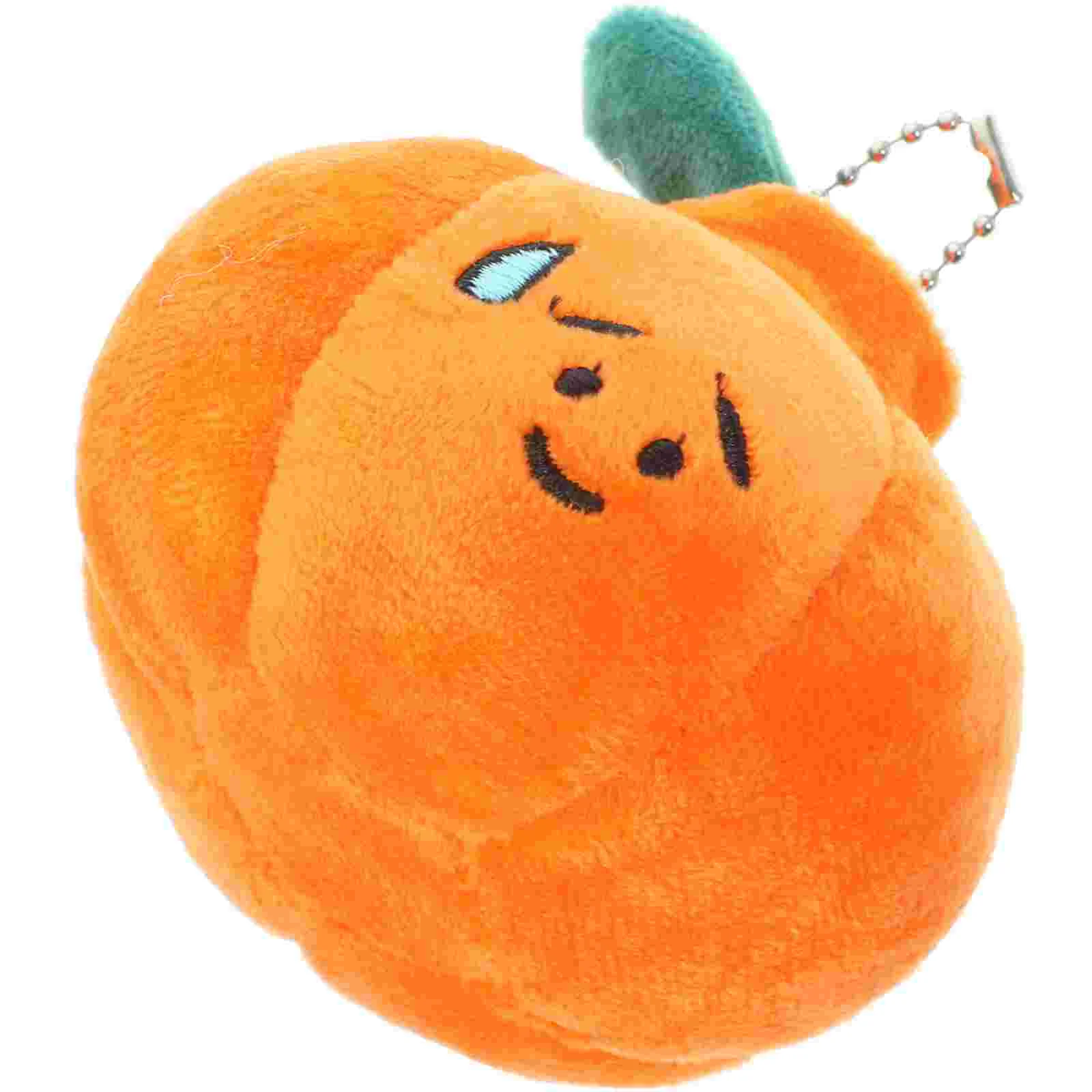 

Cute Vegetable Pumpkin Pendant Toy Halloween Bag Keychain Plush Fob Decor Hanging Adornment Small Mini