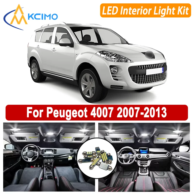 

Optimized Kcimo Plug-and-Play Bulbs for Peugeot 4007 2007-2013 Cabin & Door Handle Lighting Retrofit with Anti-Flicker Tech