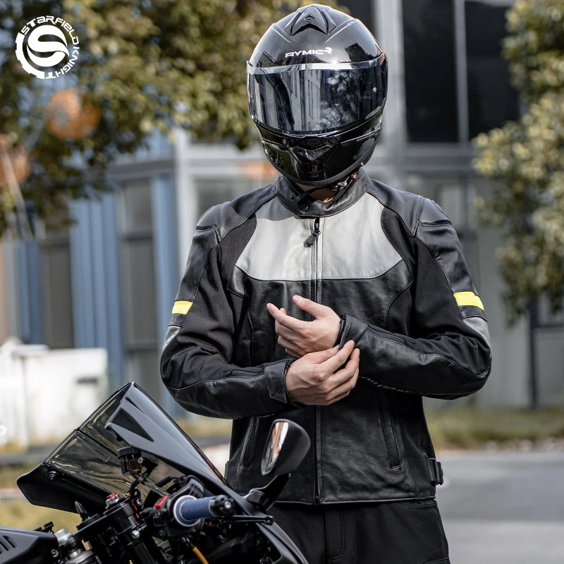 Men Women Genuine Leather Moto - Riding Jacket Leather ulasan dan harga