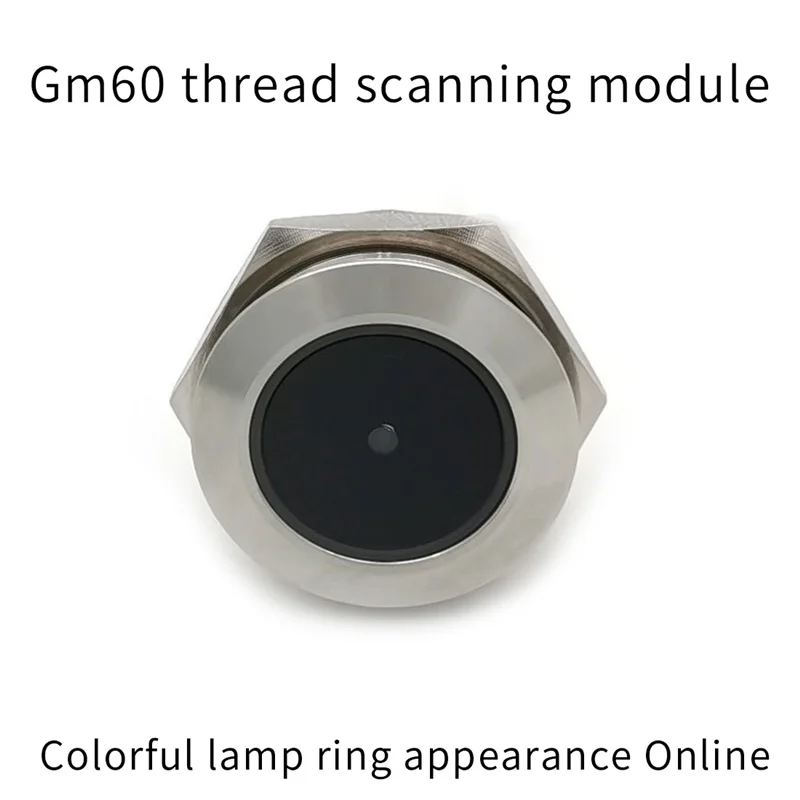 【Last-Chance!】GM60 UART Stainless Steel Controlled Ring Indicator Light 1D/QR/2D Bar Code Scanner QR Code Barcode Scanner Module