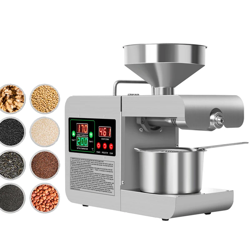 

X8S Oil Press Stainless Steel Olive Kernel Oil Press Oil Press Peanut Sesame Heat Press Machine Kitchen Appliances