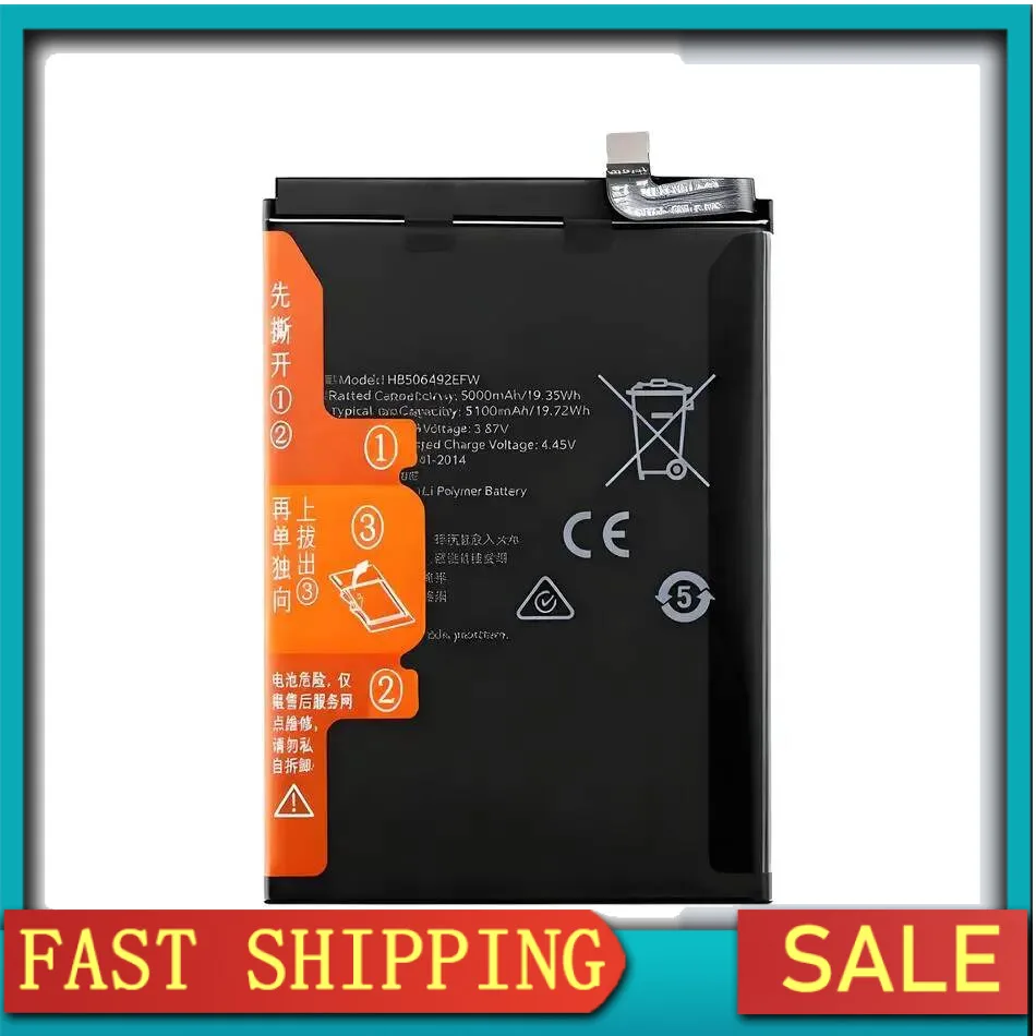 

HB506492EFW Lightweight For Huawei Honor X40 4800Mah Mobile Phone Battery
