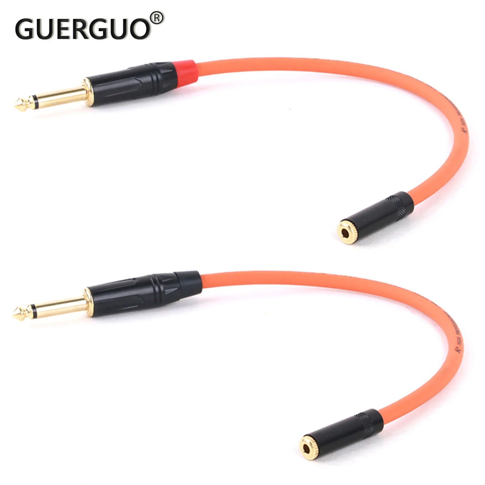 

1PCS 6.35mm Mono Male Jack to 3.5mm Stereo Female Jack Guitar Cable Instrument Audio Cable For Electric Guitar Mixer Amplifier