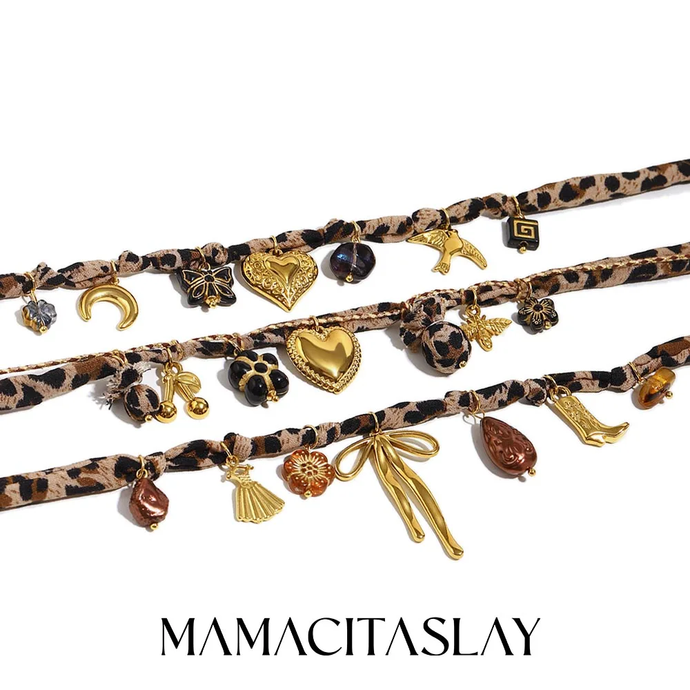MamacitaSlay 316L Edelstahl gewebtes Seil Harz Herz Halskette 18 Karat vergoldet wasserdicht Schmuck Winter Halskette 2026 Geschenk