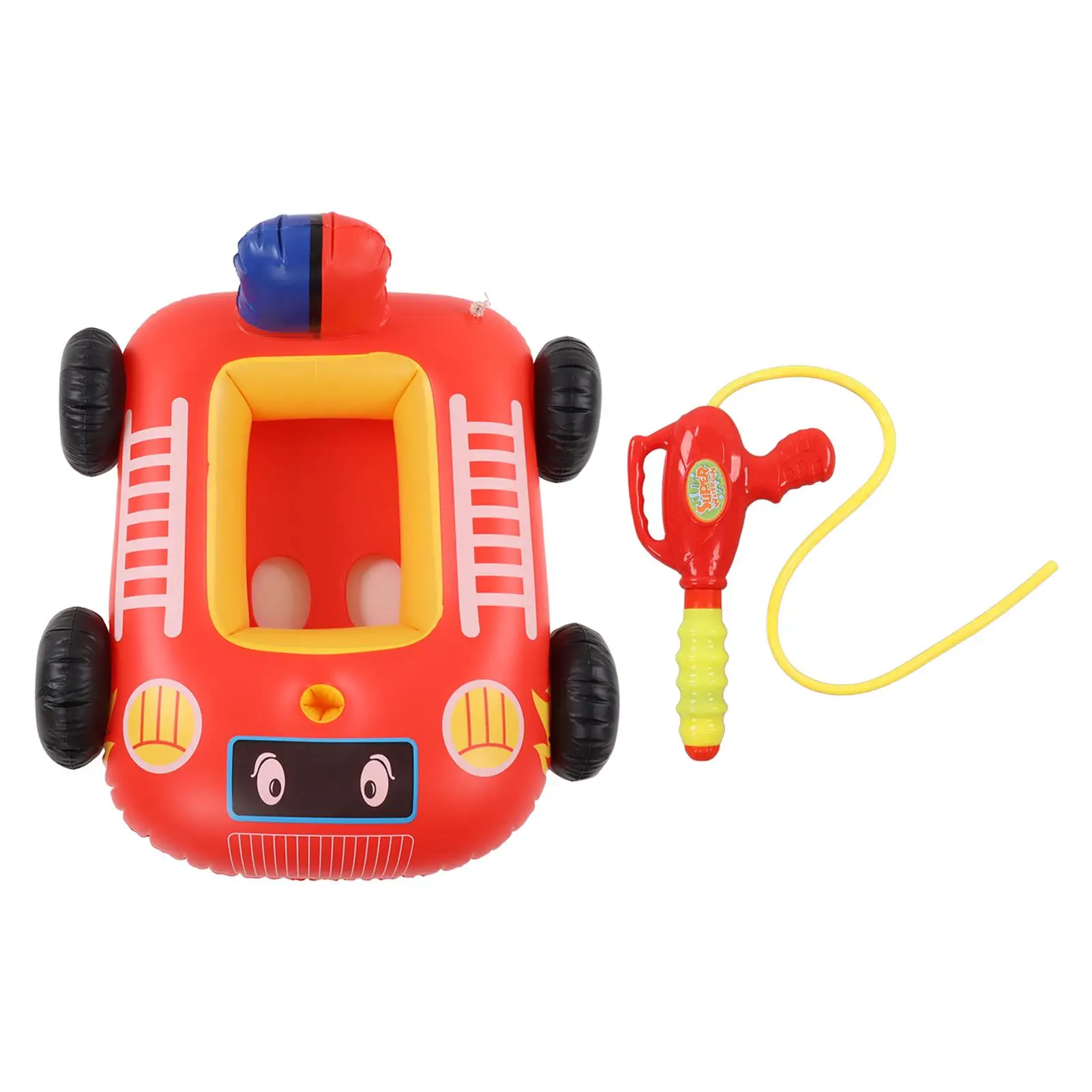 

Inflatable Fire Truck Pool Float for kids – Baby Swim Float Boat – Fun Water Toy