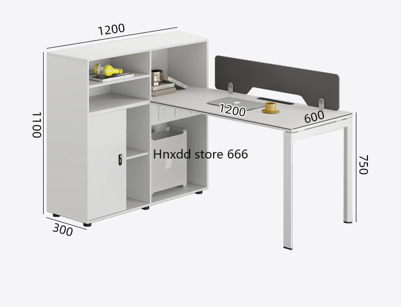 Desk double face-to-face, simple modern office staff table staff table