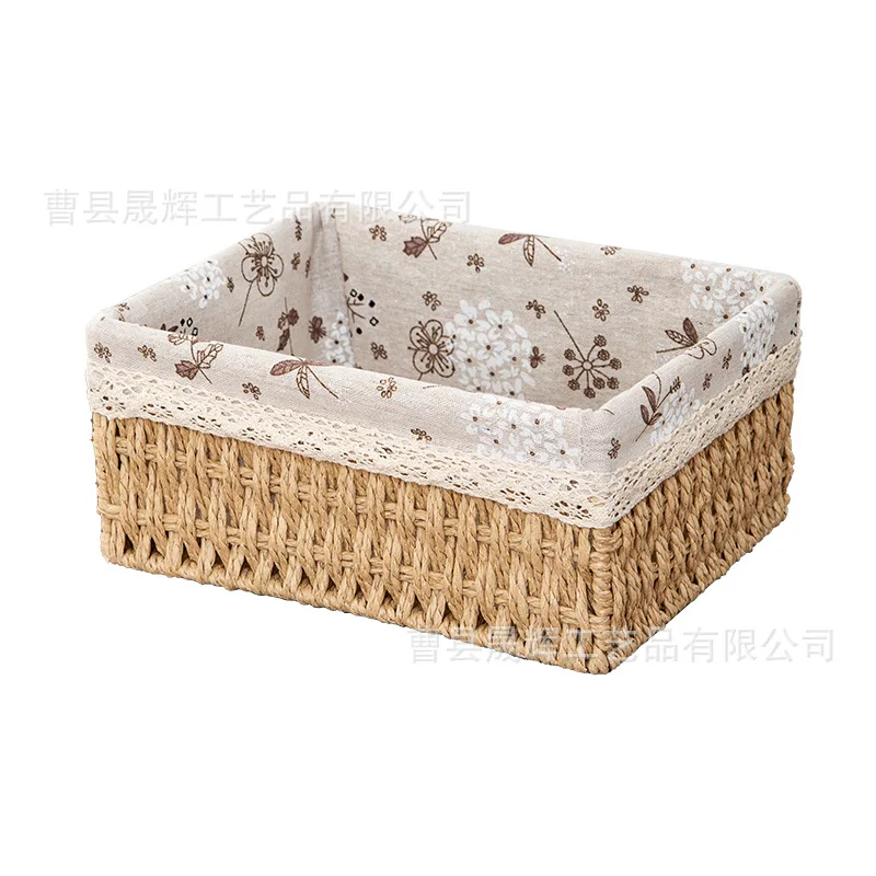 Desktop Storage Basket Miscellaneous Items, Keys, Bags, Coffee Table Snacks, Woven Basket, Rattan-like  Box