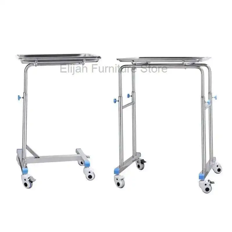 

Thickened Stainless Steel Salon Trolley Medical Rack Barber Shop Hospital Surgery Trolley Beauty Salon Auxiliary Professional