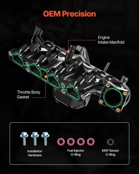 Intake Manifold with Gasket O-Ring Replacement for 2013-2019 Buick Encore