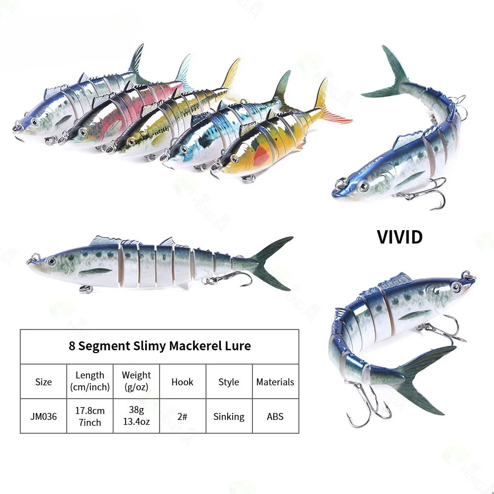 

17,8 см 38 г большая плавающая приманка рыболовная приманка с несколькими секциями жесткая приманка искусственная приманка воблер тонущий реалистичный морской окунь