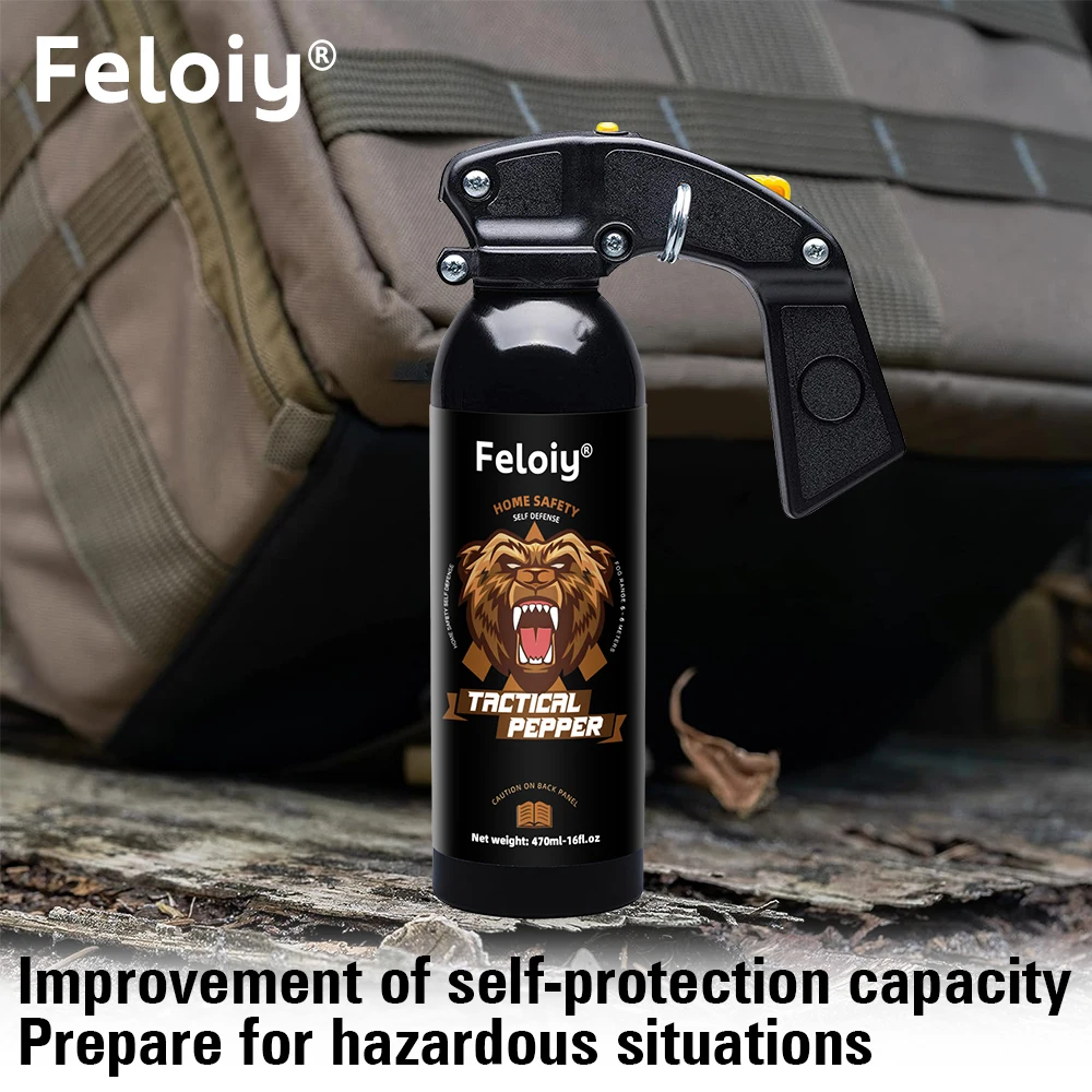 470ML Tactical Pepper Spray - Safety Protection, Suitable for Wild Adventures, Outdoor Camping