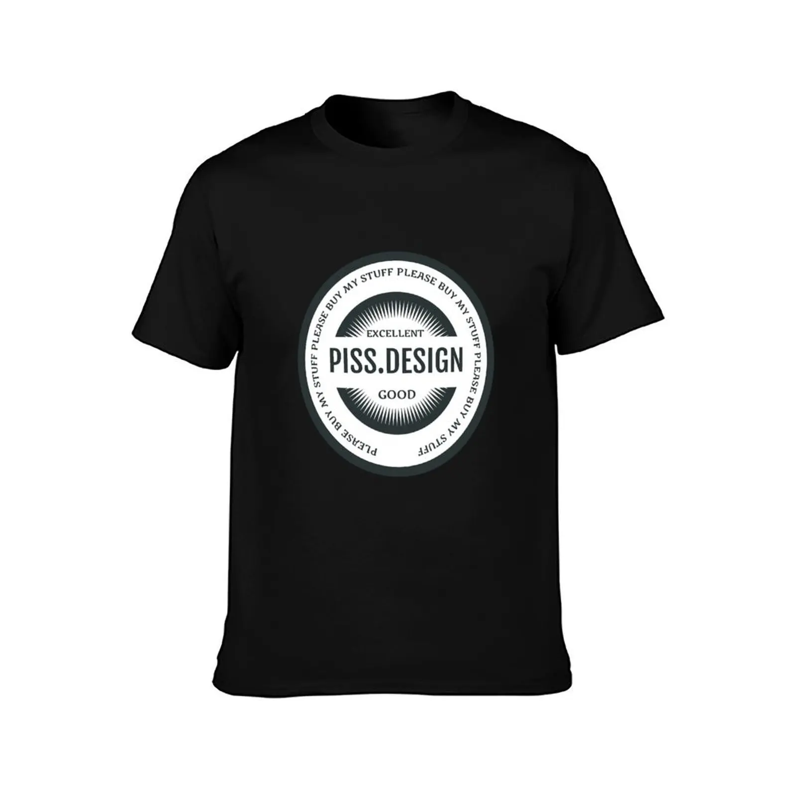 Piss.Design Circular Logo T-Shirt t shirts for man pack white T-Shirt
