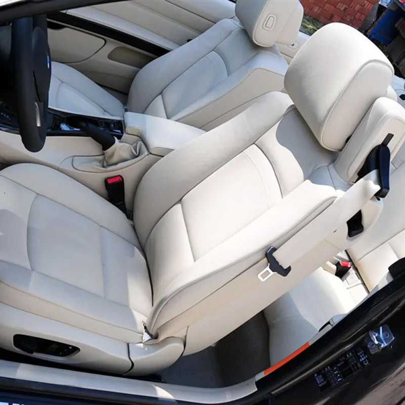 

For BMW 320i 325i 328i 335i Convertible Cabriolet 2007 2008 2009 2010 2011 Cowhide &PVC Leather Seat Cover Accessories 14PCS/Set