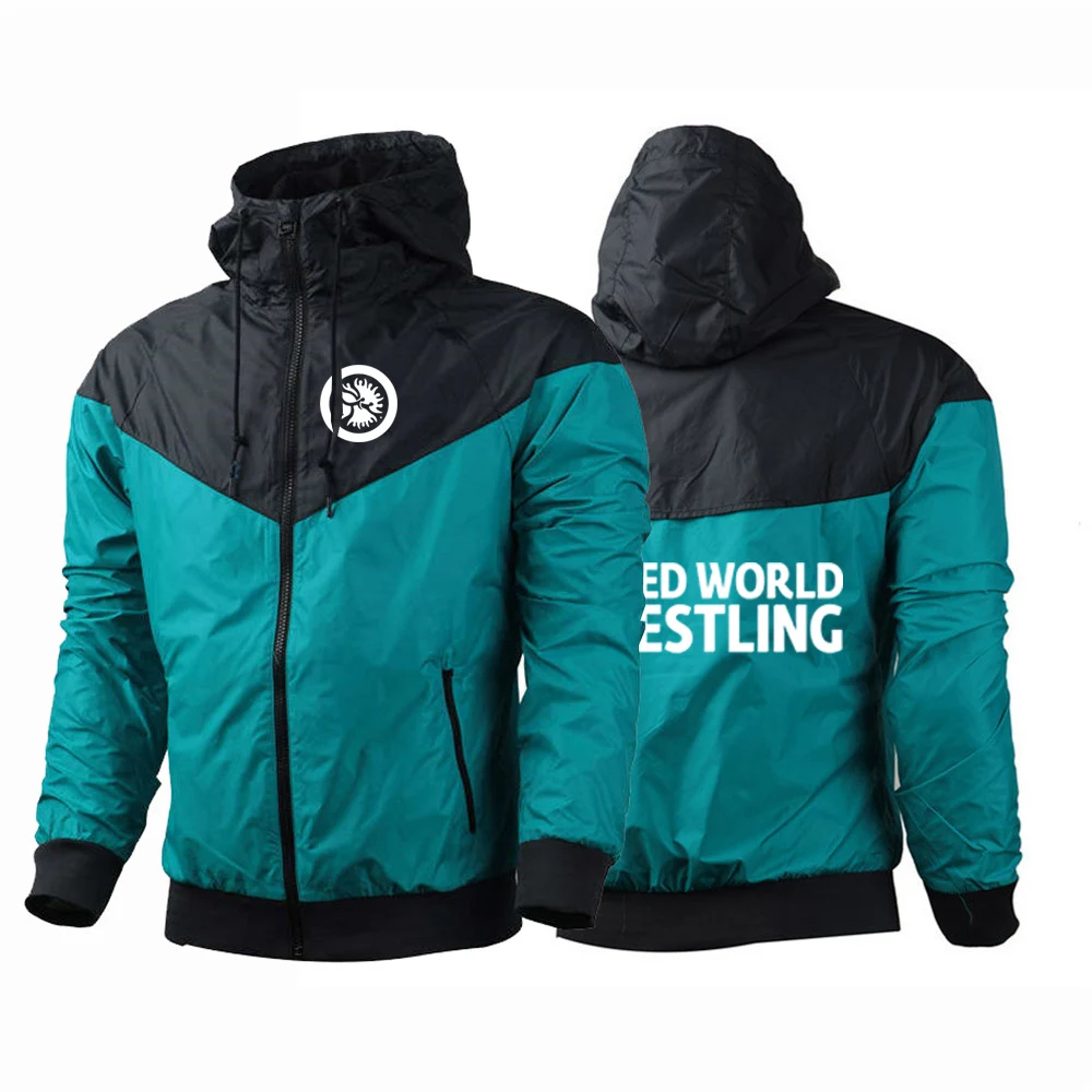2025 Simple Style Coat Spring And Autumn Man's High End Luxury Jacket United World Wrestling UWW Logo Print Premium Hoodies view 2