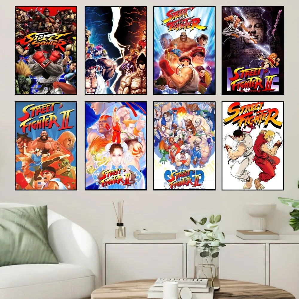 Game S-STREET F-FIGHTER Poster Home Prints Wall Painting Bedroom Living Room Decoration Office