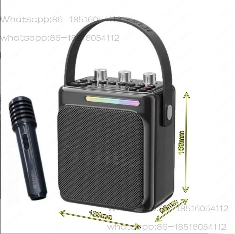 

T80 60W High-power Portable Wireless Microphone, Bluetooth Speaker, Home Party Karaoke Subwoofer