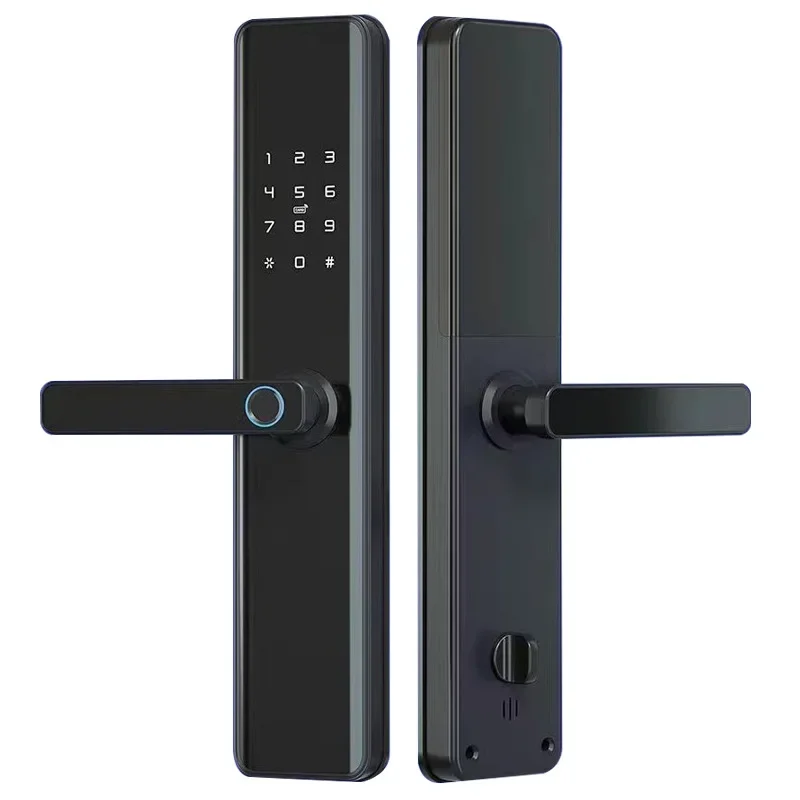 Inteligentny zamek na hasło, domowy zamek antywłamaniowy do drzwi wejściowych z odciskiem palca i Wi-Fi