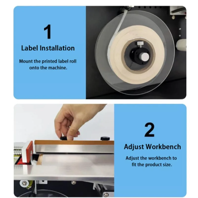 Right Angle Sealing Label Labeling Machine Semi Automatic Sealing Labeler For Packaging Box 90 Corner Stick Labeling Machine