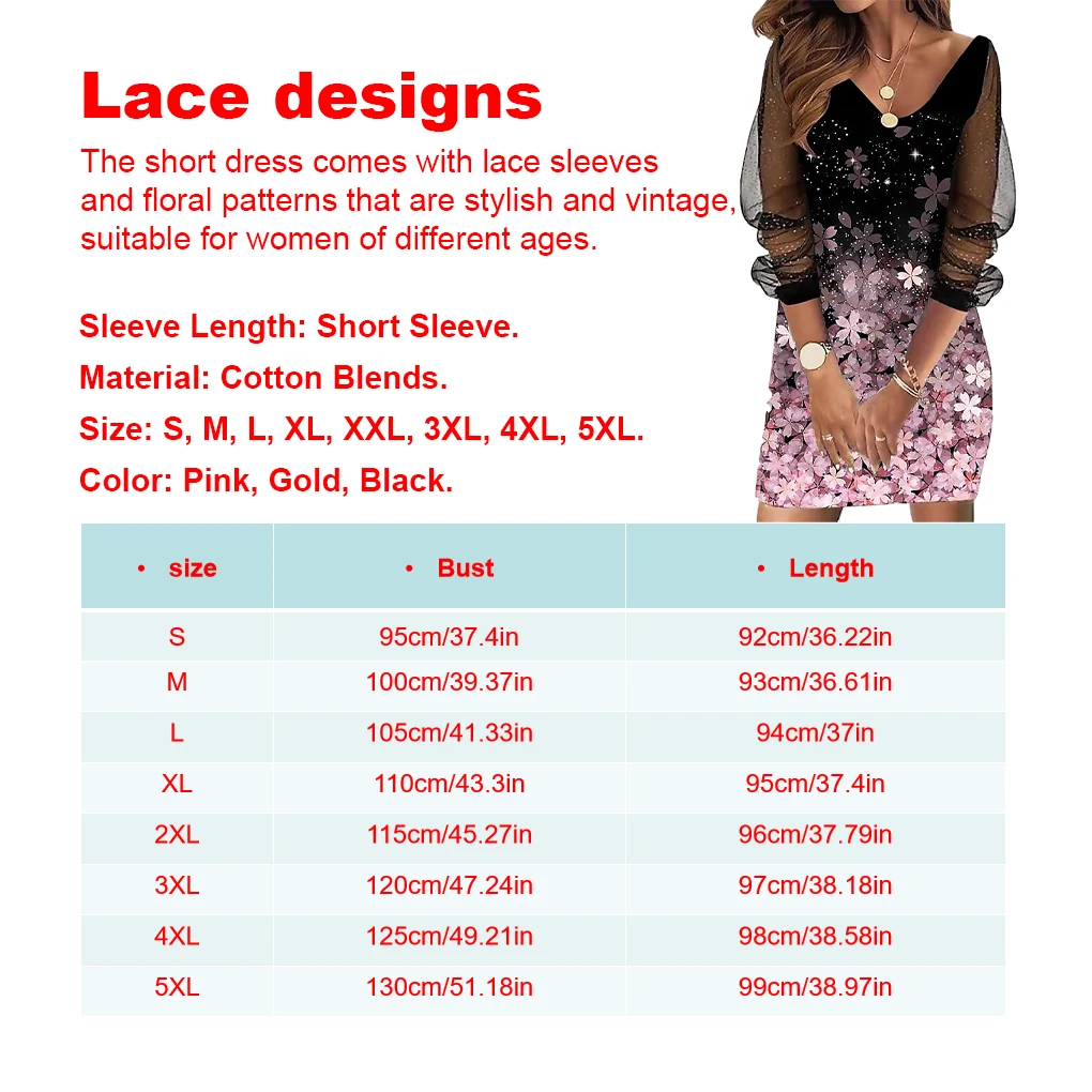 Women Short Dress Long Sleeve Dancing Summer Beach Vacation Clothing - view 4