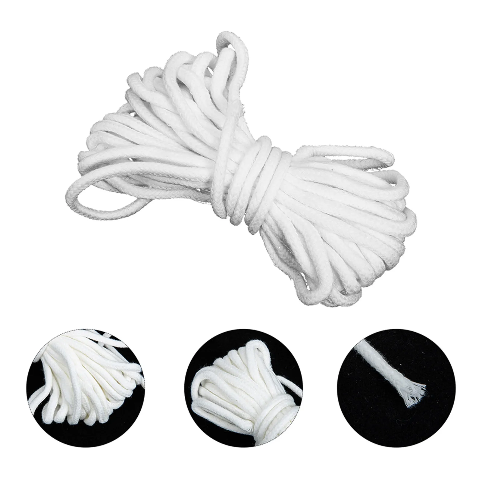 

1 Roll Self Watering Rope White Braided Cotton Automatic Watering Cotton Rope Plant Wick for Potted Plants Indoor Hydroponic Use