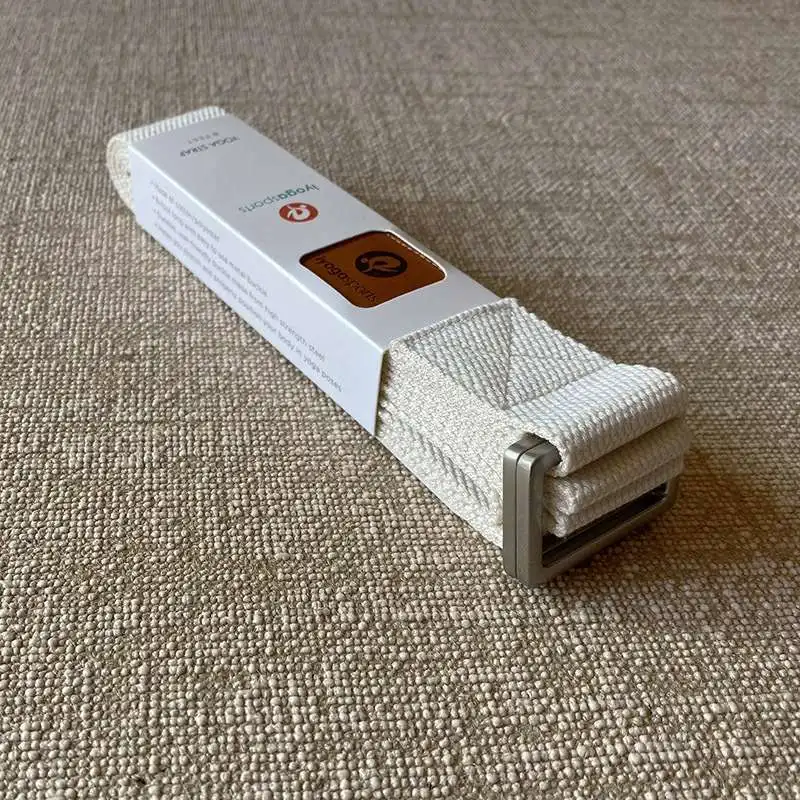 244 x 3,8 cm Yoga-Gurt, langlebige Baumwolle, verstellbar, für Yoga, Pilates, Tanz, Dehnungsgürtel, Fitness-Übungsgeräte – Detail 11