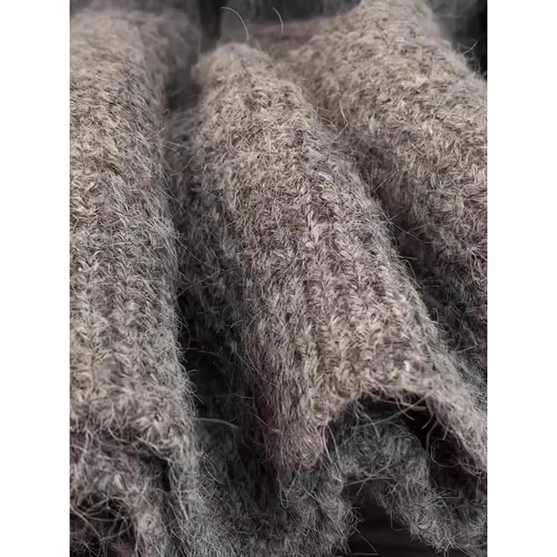 YIBASHU Donna Grigio Gotico Strap Maglione Set Harajuku Coreano Y2k Maniche Lunghe Maglioni di Pizzo Inverno College Vintage 2000s Vestiti