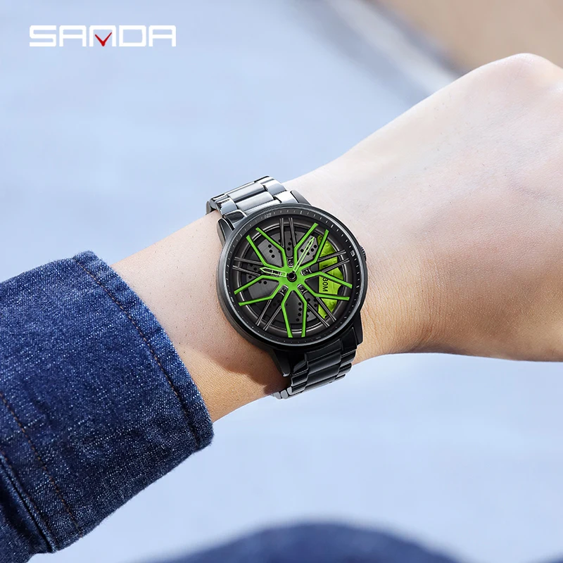 Imagem -03 - Sanda 2023 para Homens Jovens Correndo Relógio de Moda Tendência Relógios dos Homens 360 ° Rotativa Dial Design à Prova Dshockproof Água à Prova de Choque Reloj Hombre