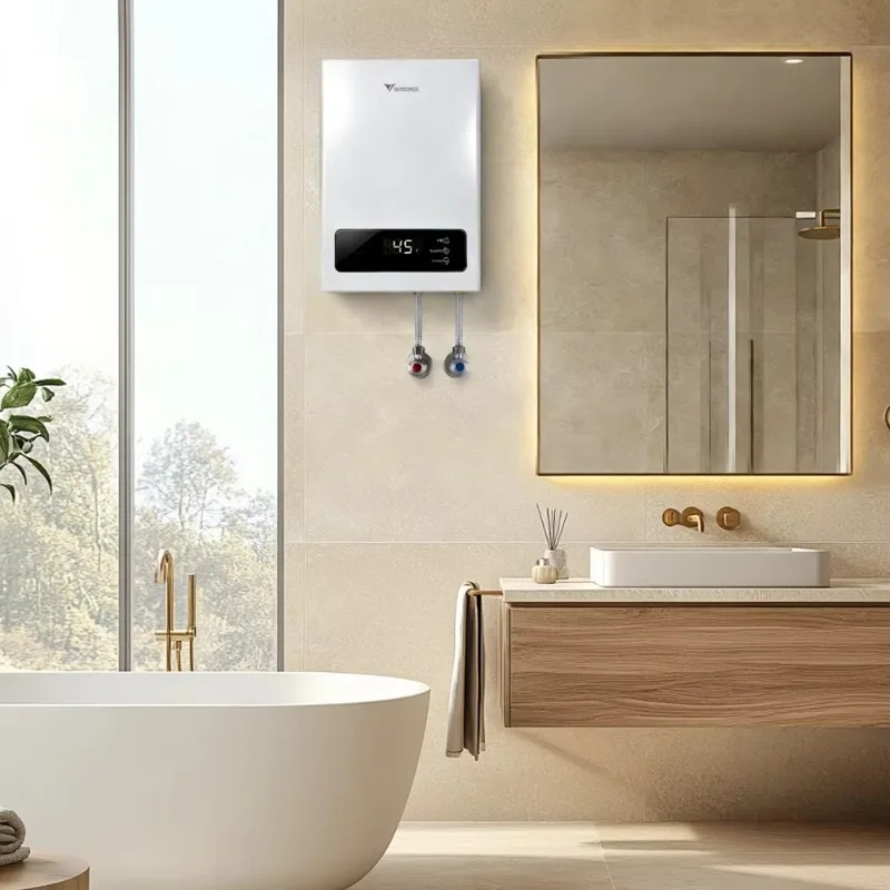 Airo OEM DSC Whole House 240V 12kw 18kw Tankless Instant Electric Instantaneous Hot on Demand Water Heater for Shower Bathroom