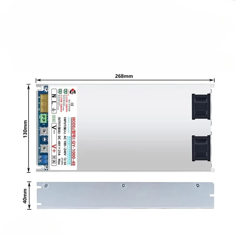 Alimentation à découpage PFC active RSP-1200-24V 48V 1U, tension constante Ultra fine et Source de courant 1000W