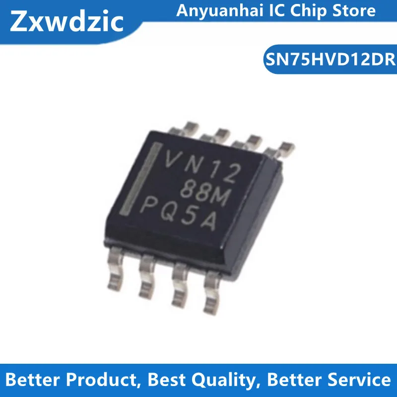 5pcs Novo Original SN75HVD12DR VN12 VP12 SN75HVD12D SOP8 Logic Buffer Chip Integrado
